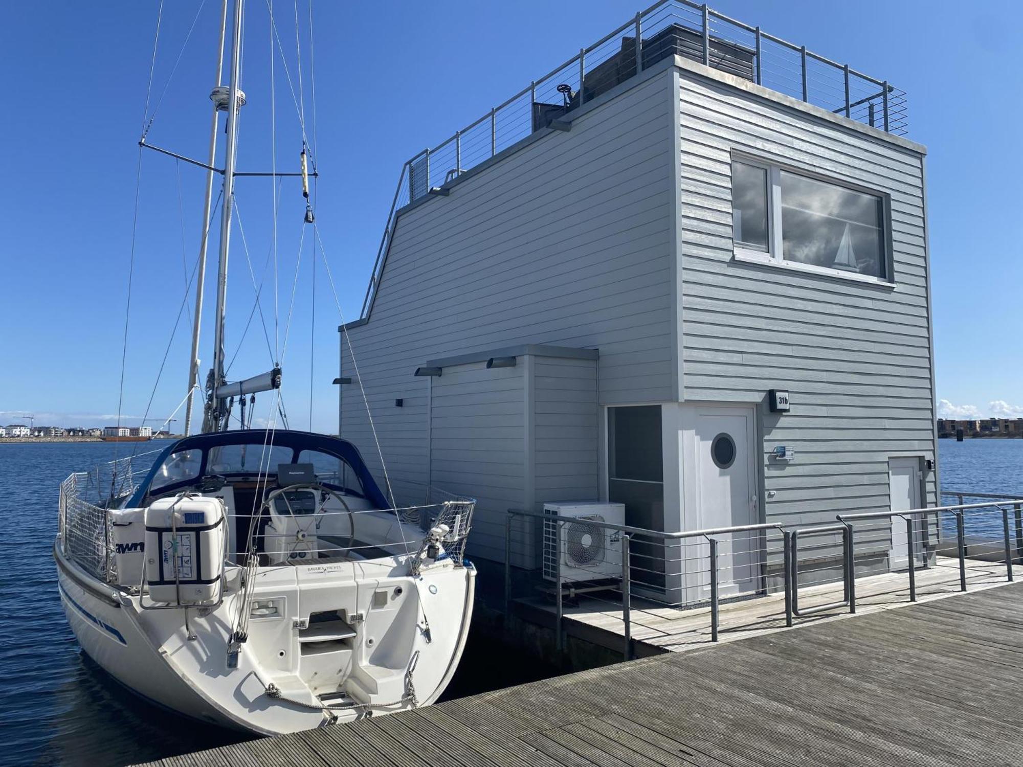 Schwimmendes Ferienhaus Antares One By Seeblick Ferien Oro, Rundum Wasser, Sauna Olpenitz Dış mekan fotoğraf