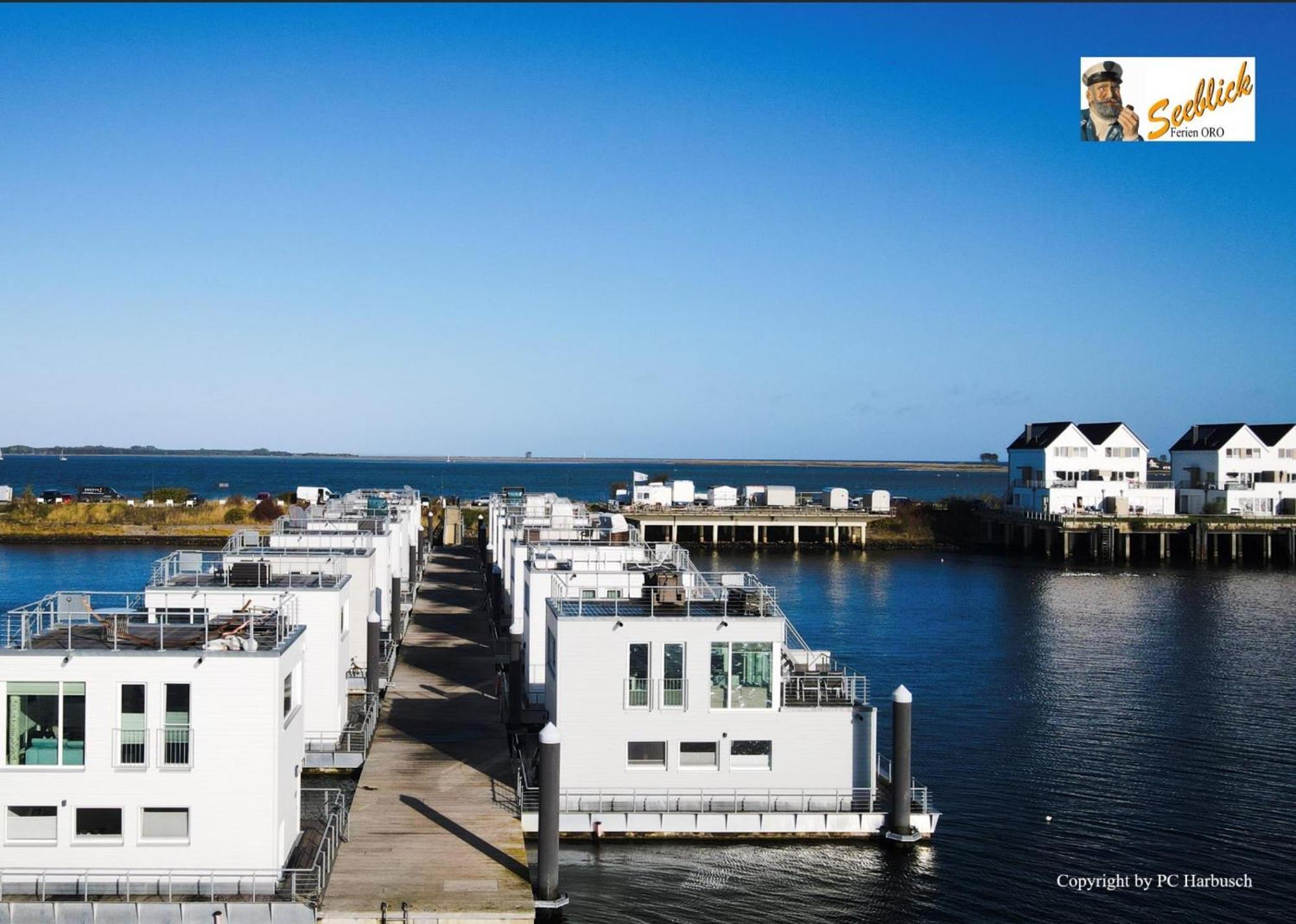Schwimmendes Ferienhaus Antares One By Seeblick Ferien Oro, Rundum Wasser, Sauna Olpenitz Dış mekan fotoğraf